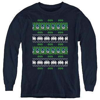 Batman Christmas Sweater Youth Long Sleeve Sweatshirt