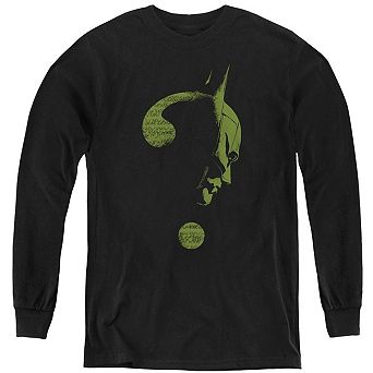 The Batman (2022) Question Mark Youth Long Sleeve Sweatshirt