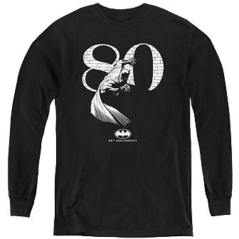 Batman 80 Wall Youth Long Sleeve Sweatshirt