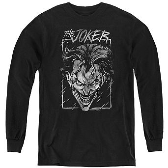 Batman Joker Storm On Black Youth Long Sleeve Sweatshirt