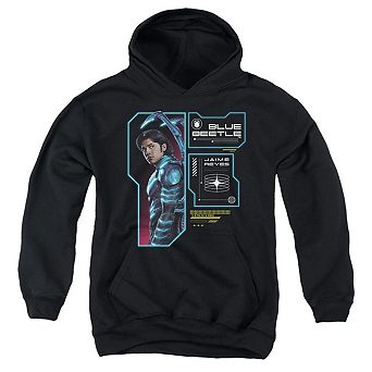 Blue Beetle Data Read Out Youth Pull Over Hoodie