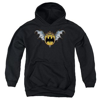 Batman Bat Wings Logo Youth Pull Over Hoodie