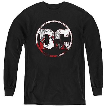Batman Dc Comics Logo Harley Youth Long Sleeve Sweatshirt