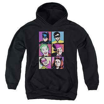 Batman Classic Tv Pop Cast Youth Pull Over Hoodie