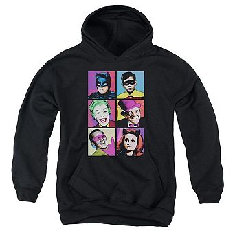 Batman Classic Tv Pop Cast Youth Pull Over Hoodie