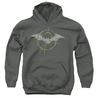 The Batman (2022) Scribbles Bat Logo Youth Pull Over Hoodie