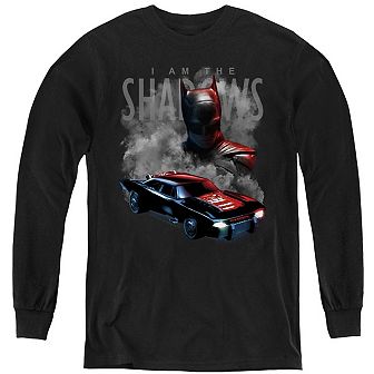 The Batman (2022) Batman And Batmobile Youth Long Sleeve Sweatshirt