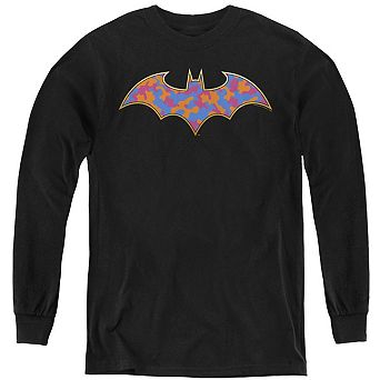Batman Gold Camo Youth Long Sleeve Sweatshirt