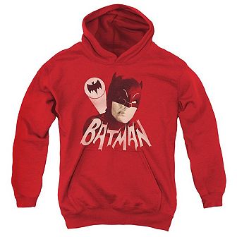 Batman Classic Tv Bat Signal Youth Pull Over Hoodie