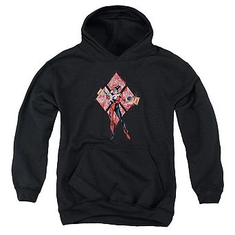 Batman Harley Quinn (diamonds) Youth Pull Over Hoodie