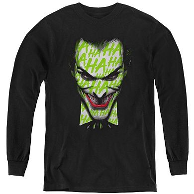 Batman Ha Ha Smile Youth Long Sleeve Sweatshirt