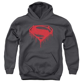 Batman V Superman Splattered Youth Pull Over Hoodie