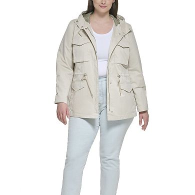 Plus Size Levi's Lightweight Hooded Anorak Military Jacket