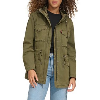 Plus Size Levi's® Lightweight Hooded Anorak Military Jacket
