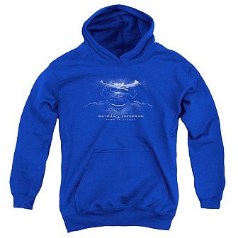 Batman V Superman Bw Logo Youth Pull Over Hoodie