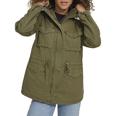 Women s Levi s Lightweight Hooded Anorak Military Jacket