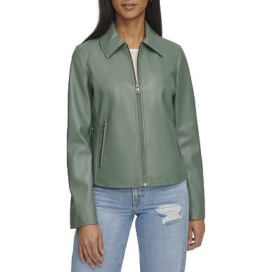 Women's Levi's® Faux-Leather Jacket with Laydown Collar