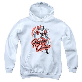Batman Harley Airbrush Youth Pull Over Hoodie