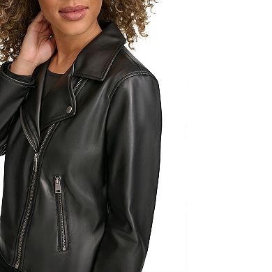 Plus Size Levi's® Faux-Leather Moto Jacket with Notch Collar