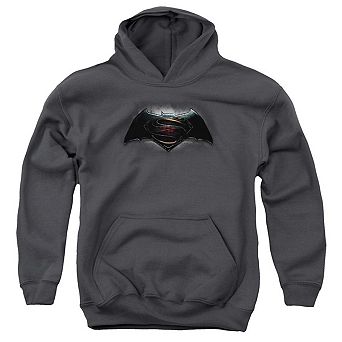Batman V Superman Logo Youth Pull Over Hoodie