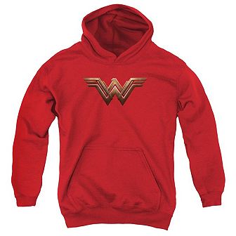 Batman V Superman Wonder Woman Shield Youth Pull Over Hoodie