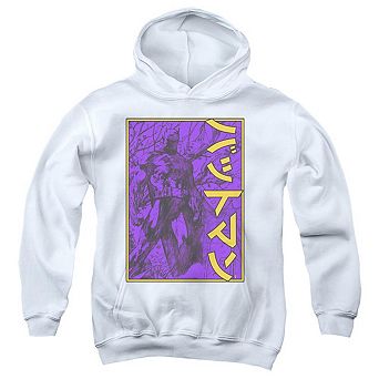 Batman Big Framed Kanji Youth Pull Over Hoodie