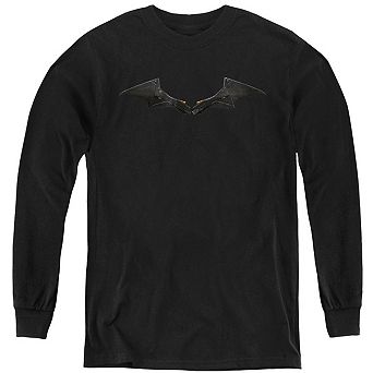 The Batman (2022) Chest Logo Youth Long Sleeve Sweatshirt