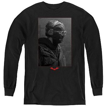 The Batman (2022) Riddler Worn Portrait Youth Long Sleeve Sweatshirt