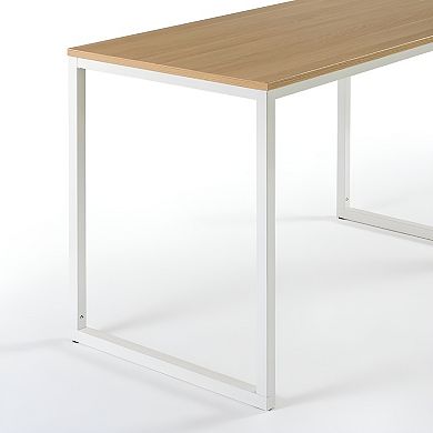 Modern Rectangular Desk with Manufactured Wood Top and Steel Frame, Contemporary Home Office Desk