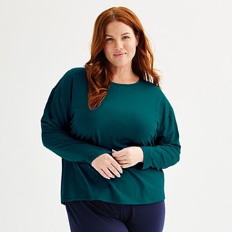 Plus Size Sonoma Goods For Life® Long Sleeve Sleep Top