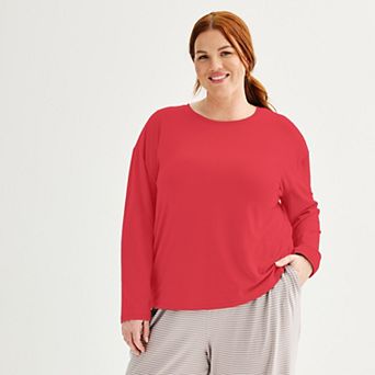 Plus Size Sonoma Goods For Life® Long Sleeve Sleep Top