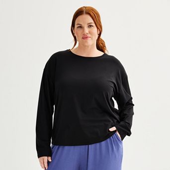 Plus Size Sonoma Goods For Life® Long Sleeve Sleep Top