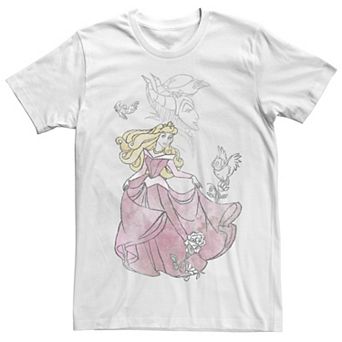 Disney's Sleeping Beauty Juniors' Aurora Watercolor Boyfriend Graphic Tee