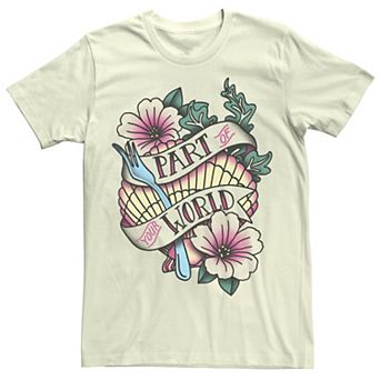 Disney's The Little Mermaid Juniors' Part OF Your World Tattoo Boyfriend Graphic Tee