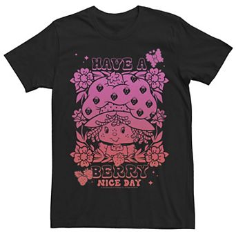 Juniors' Strawberry Shortcake Have A Berry Nice Day Boyfriend Graphic Tee