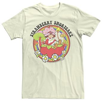Juniors' Strawberry Shortcake Rainbow Stamp Boyfriend Graphic Tee