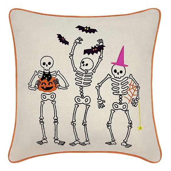 Celebrate Together™ Halloween Skeleton Decorative Throw Pillow - Purple