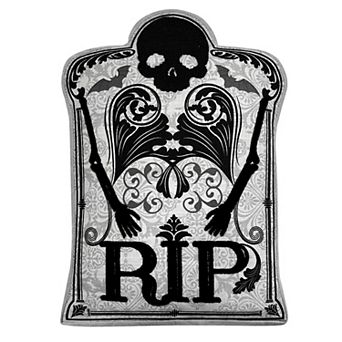 Celebrate Together™ Halloween Grey 3D Shaped Tomb Decorative Throw Pillow