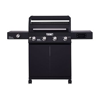 Monument Grills Denali Series - 4 Burner Smart Black Powder-Coated Propane Gas Grill