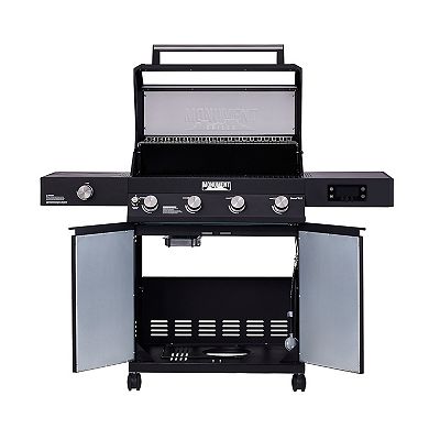 Monument Grills Denali Series D425- 4 Burner Smart Black Powder-Coated Propane Gas Grill