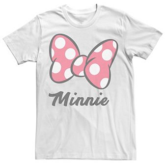 Disney's Minnie Mouse Juniors' Polka Dot Print Bow Boyfriend Graphic Tee