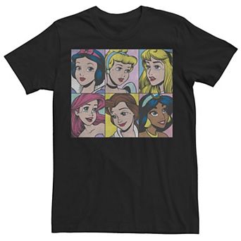 Disney Princesses Juniors' Pop Color Portraits Boyfriend Graphic Tee