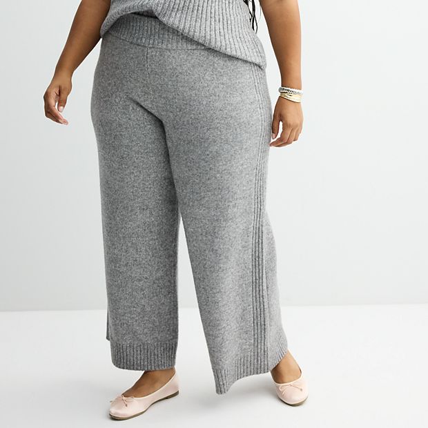 Plus Size Sonoma Goods For Life Sweater Wide Leg Pants