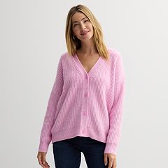Women s Pink Cardigan Sweaters Shop for Everyday Apparel Essentials Kohl s