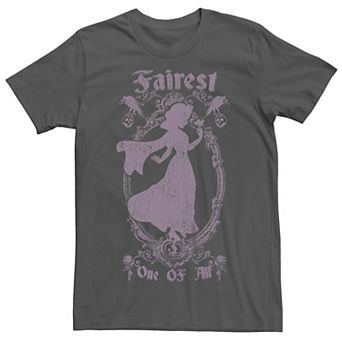 Disney's Snow White and The Seven Dwarfs Juniors' Fairest Of Them All Profile Boyfriend Graphic Tee