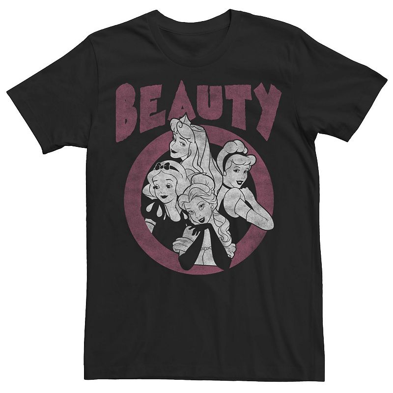 Disney Princesses Juniors' Beauty Group Boyfriend Graphic Tee, Girl's,