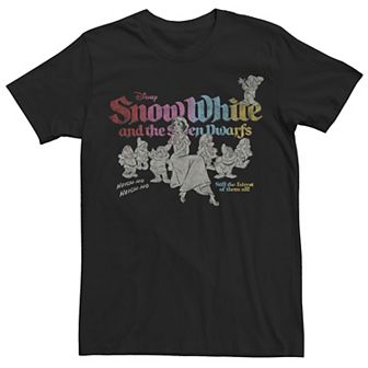 Disney's Snow White and The Seven Dwarfs Juniors' Color Poster Boyfriend Graphic Tee