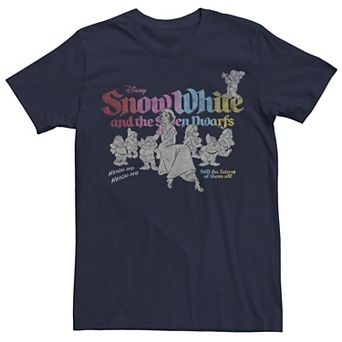 Disney's Snow White and The Seven Dwarfs Juniors' Color Poster Boyfriend Graphic Tee