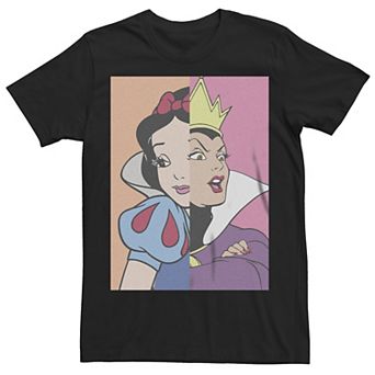 Disney's Snow White and The Seven Dwarfs Juniors' Split Portrait Boyfriend Graphic Tee