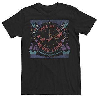 Disney's Peter Pan Juniors' Take Me To Never Land Clock Boyfriend Graphic Tee